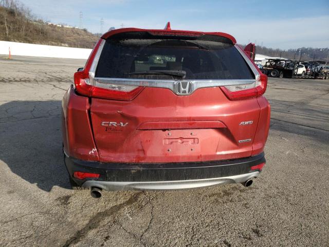 2HKRW2H95KH637086 - 2019 HONDA CR-V TOURING RED photo 6