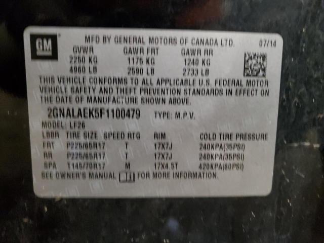 2GNALAEK5F1100479 - 2015 CHEVROLET EQUINOX LS BLACK photo 13