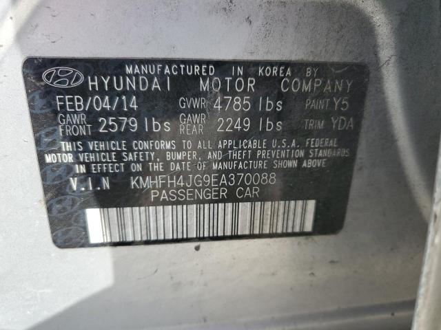 KMHFH4JG9EA370088 - 2014 HYUNDAI AZERA GLS SILVER photo 12