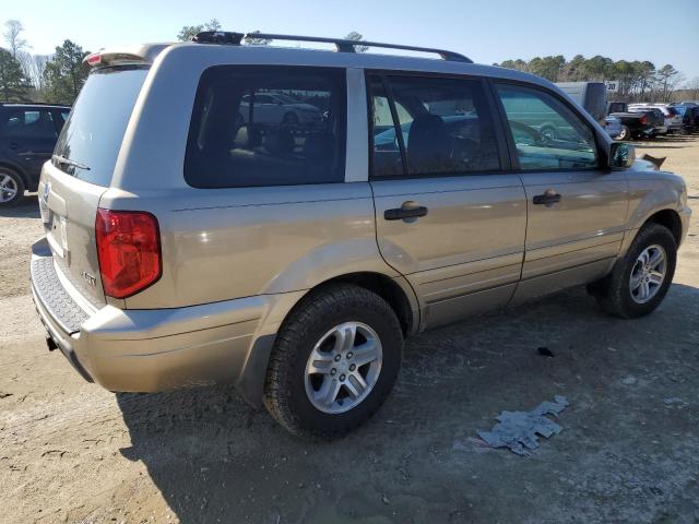 2HKYF18785H557466 - 2005 HONDA PILOT EXL GOLD photo 3