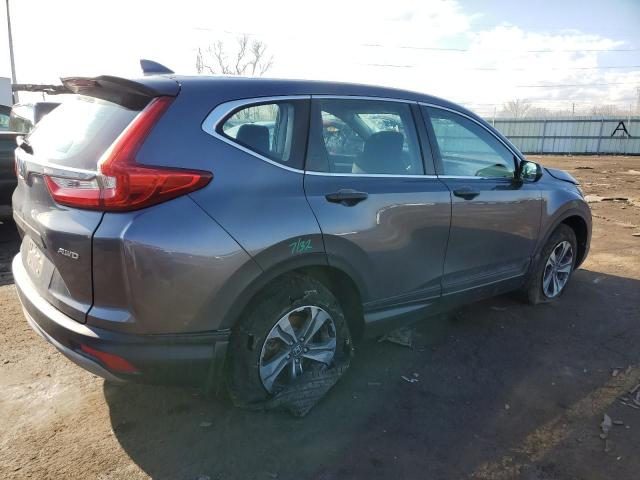 2HKRW6H35KH214995 - 2019 HONDA CR-V LX GRAY photo 3