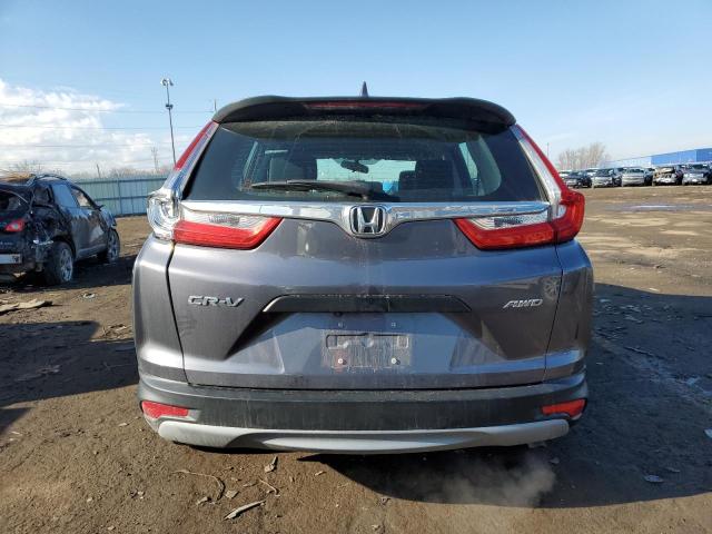 2HKRW6H35KH214995 - 2019 HONDA CR-V LX GRAY photo 6