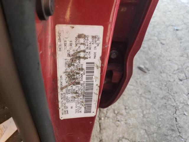 JT3GN86R420249753 - 2002 TOYOTA 4RUNNER SR5 RED photo 12