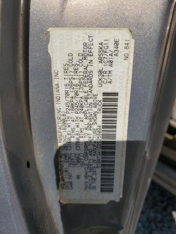 5TBRT34122S258094 - 2002 TOYOTA TUNDRA ACCESS CAB ვერცხლისფერი ფოტო 12