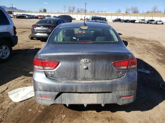 3KPA24AB7KE205203 - 2019 KIA RIO S GRAY photo 6