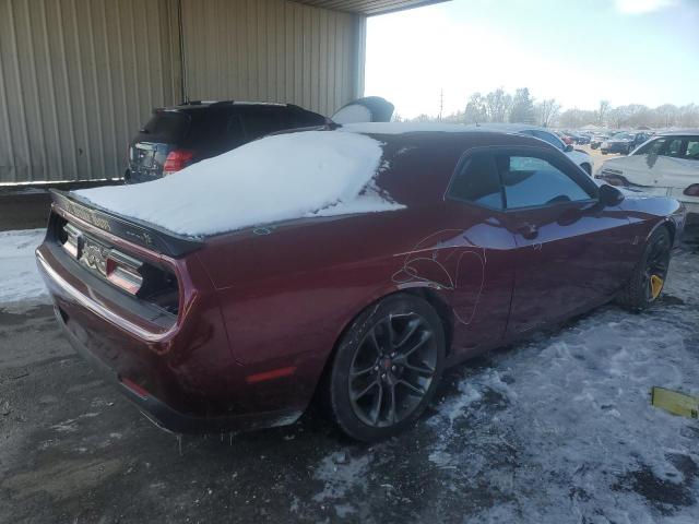 2C3CDZFJ7NH253801 - 2022 DODGE CHALLENGER R/T SCAT PACK MAROON photo 3