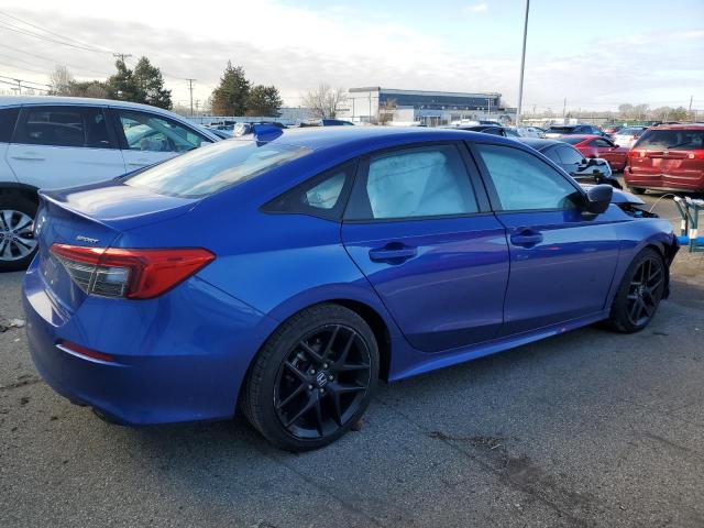 2HGFE2F57NH506245 - 2022 HONDA CIVIC SPORT BLUE photo 3