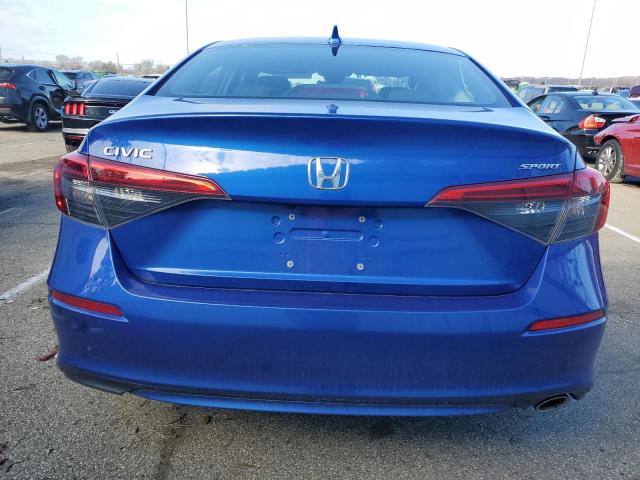 2HGFE2F57NH506245 - 2022 HONDA CIVIC SPORT BLUE photo 6