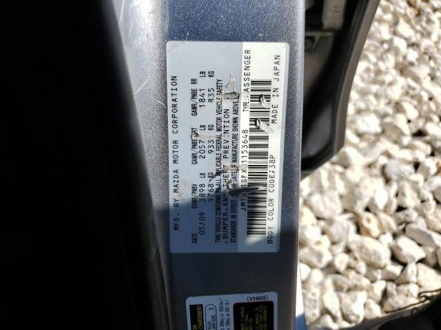 JM1BL1SFXA1153648 - 2010 MAZDA 3 I GRAY photo 12