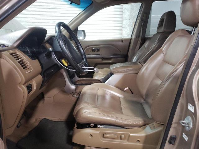 2HKYF18534H615707 - 2004 HONDA PILOT EXL BEIGE photo 7