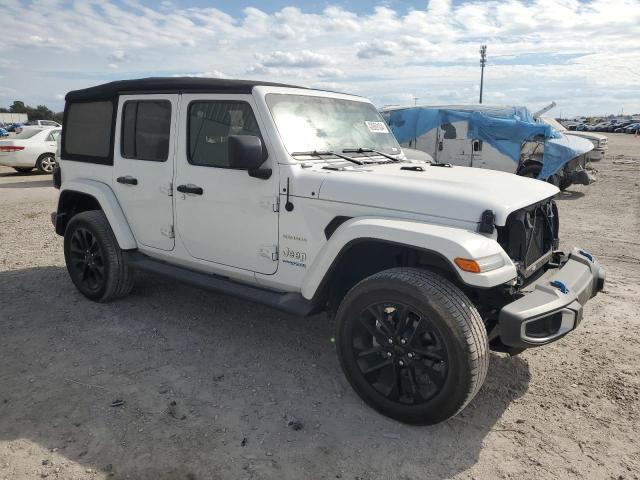 1C4JJXP69NW205454 - 2022 JEEP WRANGLER U SAHARA 4XE WHITE photo 4