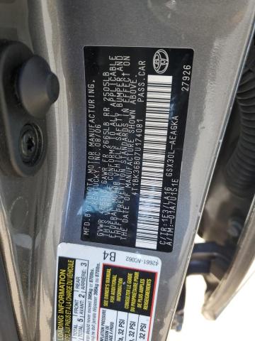 4T1BK36B07U174081 - 2007 TOYOTA AVALON XL CHARCOAL photo 13