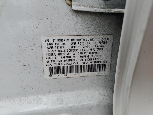 19UDE2F36HA006389 - 2017 ACURA ILX BASE WATCH PLUS WHITE photo 12