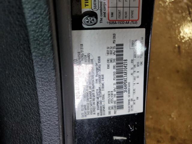 3FAHP0KC1AR104218 - 2010 FORD FUSION SPORT BLACK photo 12