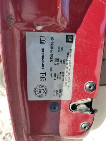 1G1ZS58F67F105990 - 2007 CHEVROLET MALIBU LS BURGUNDY photo 12