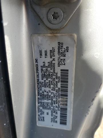 5TEWM72N13Z257558 - 2003 TOYOTA TACOMA XTRACAB SILVER photo 12