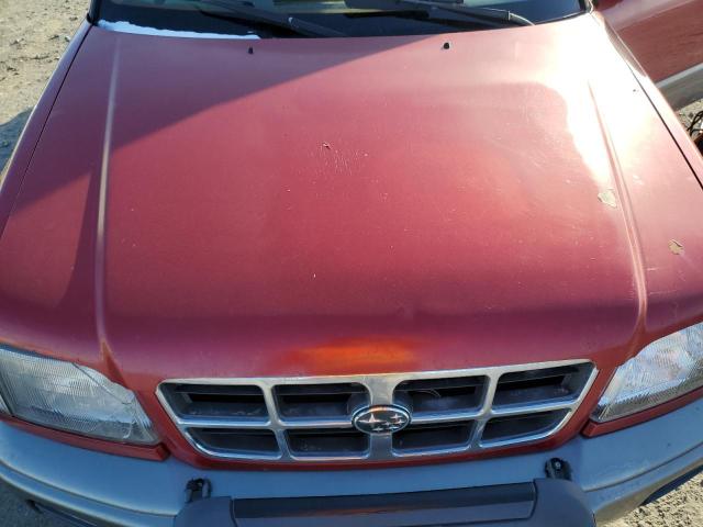 JF1SF6550YH729276 - 2000 SUBARU FORESTER S RED photo 11