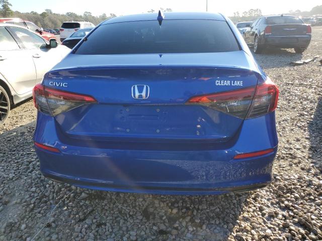 2HGFE1F79NH307841 - 2022 HONDA CIVIC EX BLUE photo 6