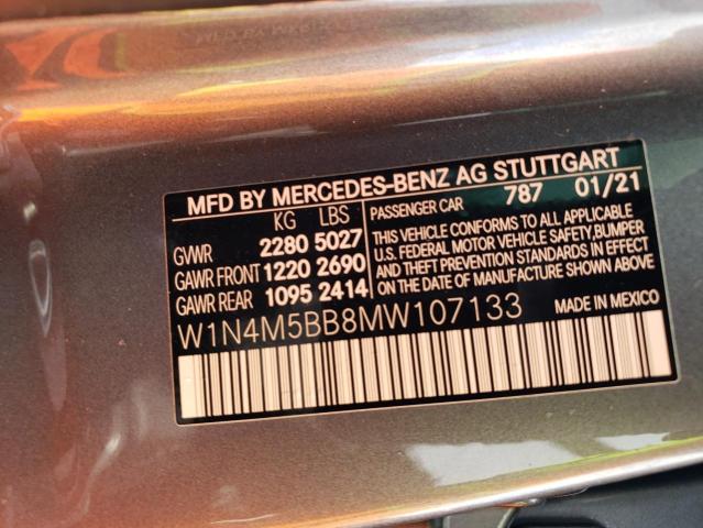 W1N4M5BB8MW107133 - 2021 MERCEDES-BENZ GLB AMG 35 4MATIC GRAY photo 13