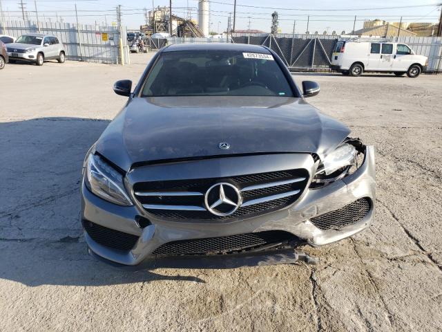 55SWF4JB0JU280794 - 2018 MERCEDES-BENZ C 300 GRAY photo 5