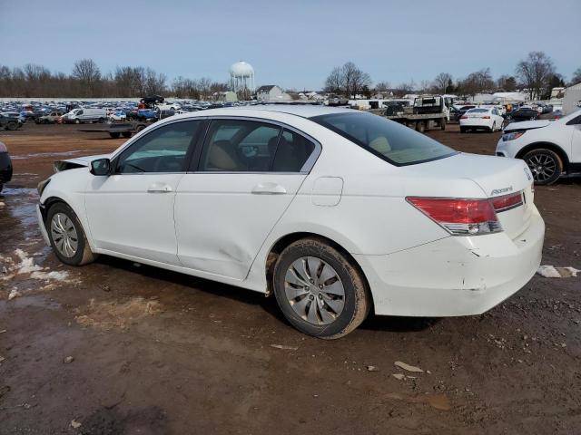 1HGCP2F33BA147711 - 2011 HONDA ACCORD LX WHITE photo 2