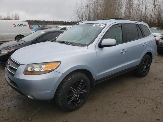 5NMSH73E07H111451 - 2007 HYUNDAI SANTA FE SE BLUE photo 1