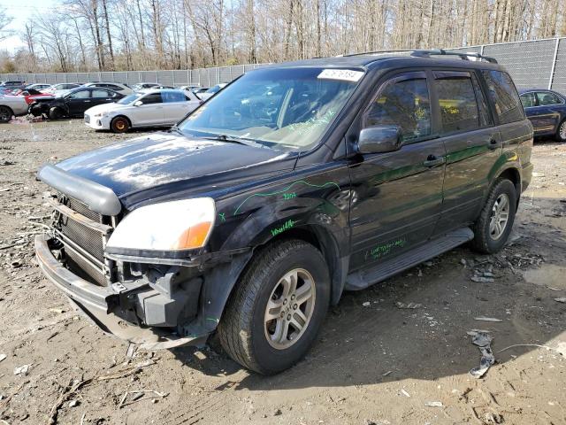 2HKYF18444H609440 - 2004 HONDA PILOT EX BLUE photo 1