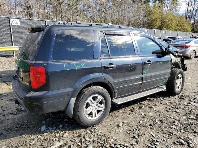 2HKYF18444H609440 - 2004 HONDA PILOT EX BLUE photo 3