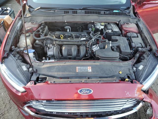 3FA6P0H78GR139221 - 2016 FORD FUSION SE RED photo 11