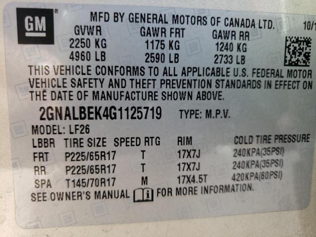 2GNALBEK4G1125719 - 2016 CHEVROLET EQUINOX LS BEIGE photo 13