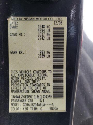 1N4AL24E09C161009 - 2009 NISSAN ALTIMA 2.5S GRAY photo 13