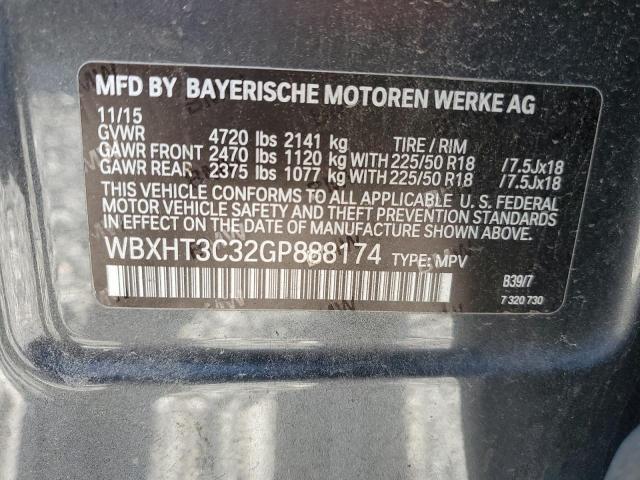 WBXHT3C32GP888174 - 2016 BMW X1 XDRIVE28I BLACK photo 13