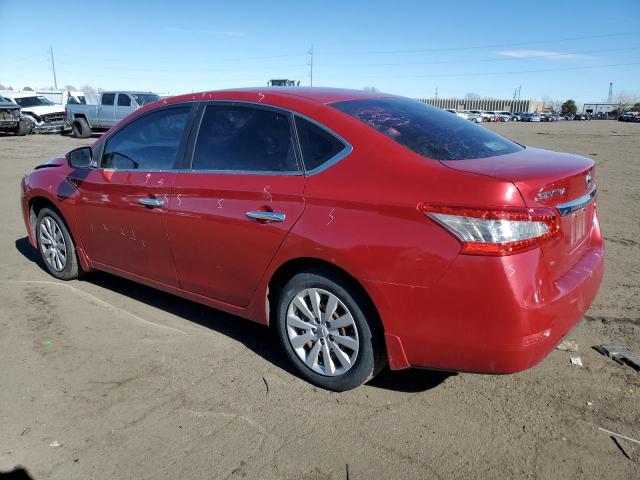 3N1AB7AP7EL640254 - 2014 NISSAN SENTRA S RED photo 2