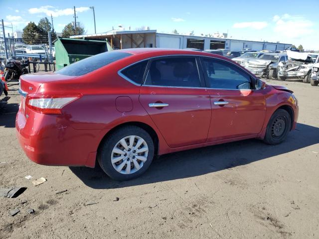 3N1AB7AP7EL640254 - 2014 NISSAN SENTRA S RED photo 3