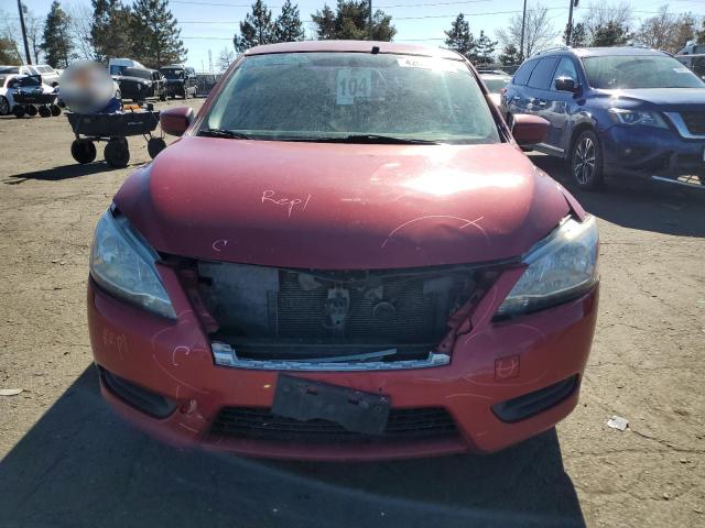 3N1AB7AP7EL640254 - 2014 NISSAN SENTRA S RED photo 5