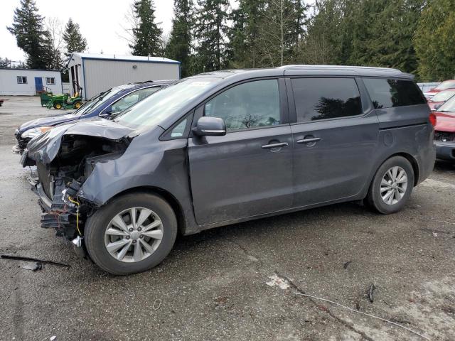 KNDMB5C18H6338333 - 2017 KIA SEDONA LX GRAY photo 1