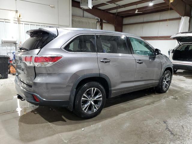 5TDJKRFH0GS352177 - 2016 TOYOTA HIGHLANDER XLE GRAY photo 3