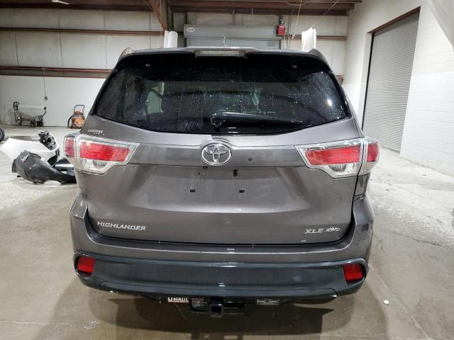 5TDJKRFH0GS352177 - 2016 TOYOTA HIGHLANDER XLE GRAY photo 6
