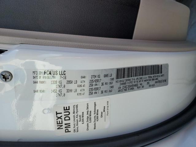 2C4RC1BG4HR540693 - 2017 CHRYSLER PACIFICA TOURING L WHITE photo 13