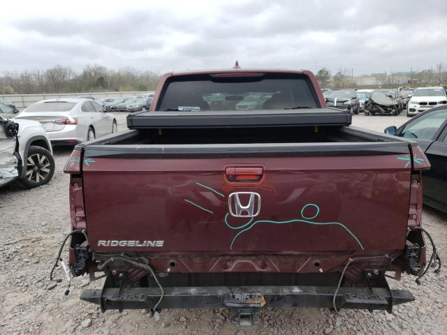 5FPYK2F53HB001840 - 2017 HONDA RIDGELINE RTL BURGUNDY photo 6