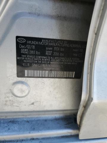 5NPD74LF7KH446625 - 2019 HYUNDAI ELANTRA SE SILVER photo 13