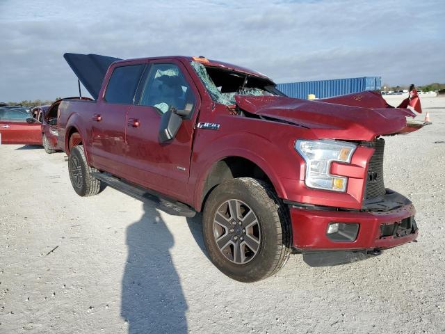 1FTEW1EG4FFC19999 - 2015 FORD F150 SUPERCREW RED photo 4