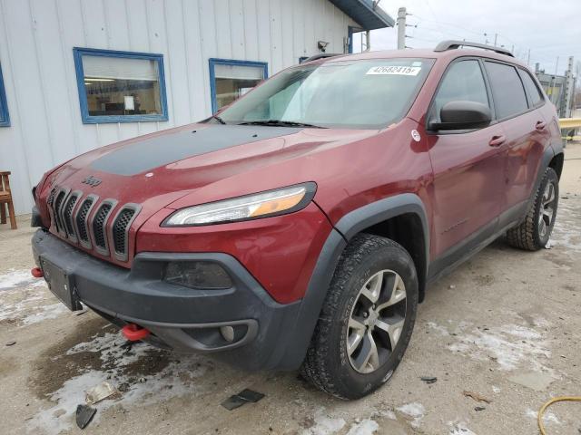 1C4PJMBSXFW786638 - 2015 JEEP CHEROKEE TRAILHAWK MAROON photo 1