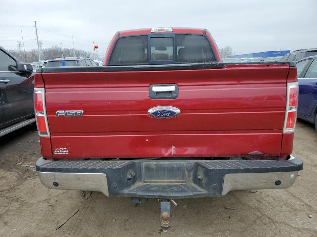 1FTFX1ET2DFB96606 - 2013 FORD F150 SUPER CAB RED photo 6