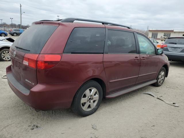 5TDZA23C34S147809 - 2004 TOYOTA SIENNA CE BURGUNDY photo 3