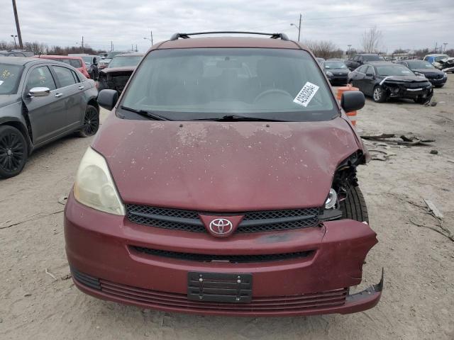 5TDZA23C34S147809 - 2004 TOYOTA SIENNA CE BURGUNDY photo 5