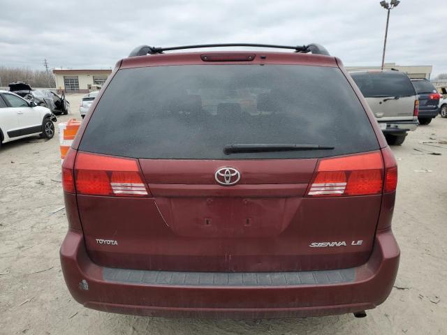 5TDZA23C34S147809 - 2004 TOYOTA SIENNA CE BURGUNDY photo 6