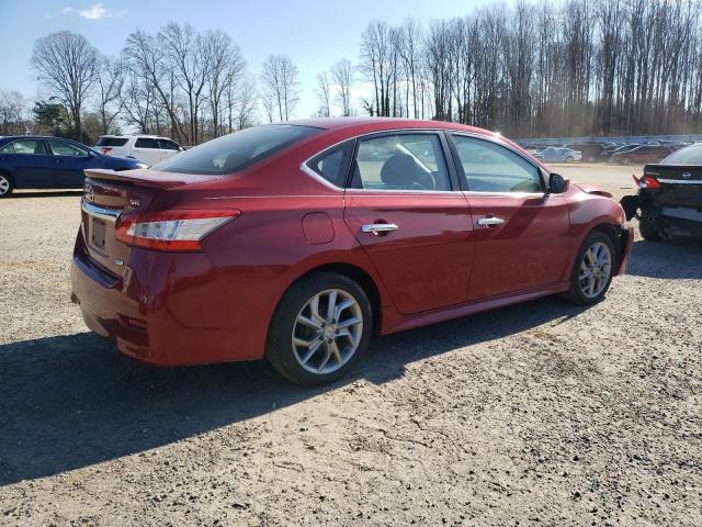 3N1AB7AP6EL654839 - 2014 NISSAN SENTRA S RED photo 3