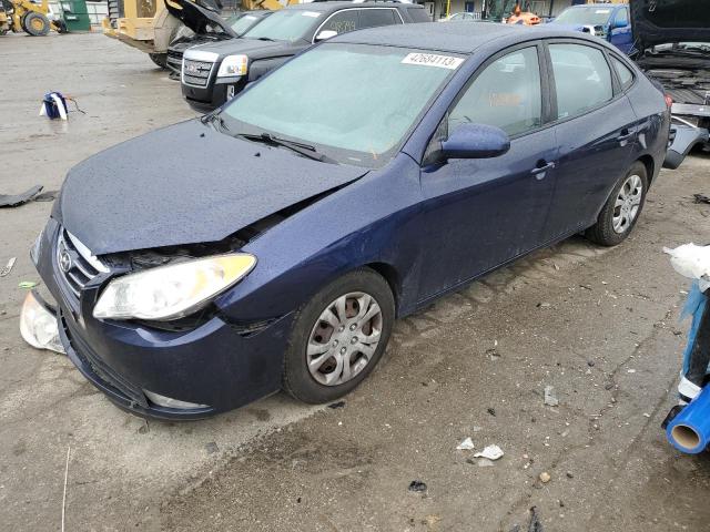 KMHDU4ADXAU172654 - 2010 HYUNDAI ELANTRA BLUE BLUE photo 1