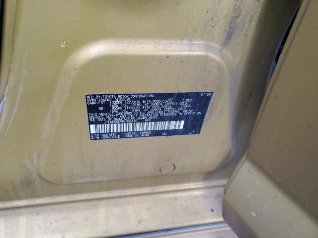 JTLKE50E981056130 - 2008 TOYOTA SCION XB 金色 照片 12